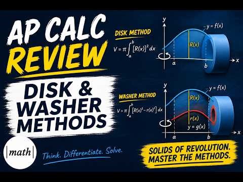 DISK AND WASHER METHOD (AP CALC)