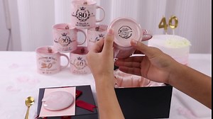 50th Birthday Gifts for Women - Funny 50th Bday Gifts for Mom, Friend, Sister, Wife, 14oz Pink Coffee Mug with Humorous Gold Writings, Happy Birthday Gifts for 50 Years Old Woman 1973, Gift Boxed