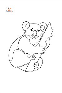 Koala Australia сoloring page ♥ Online and Print for Free!