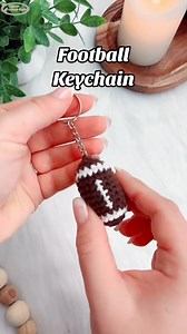 8.7K views · 68 reactions | Quick and cute Crochet Football Keychain! FREE pattern: https://www.nickishomemadecrafts.com/crochet-football-keychain/ . . . . . #crochetkeychain #quickcrochetproject #crochetgifts #crochetgiftideas | Crochet Patterns & Tutorials by Nicki's Homemade Crafts | Facebook