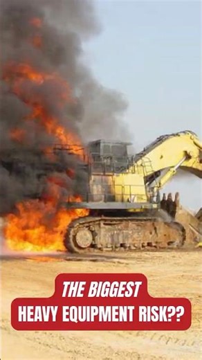 The BIGGEST Heavy Equipment Risk: FIRE!? 😲 #shorts #mining #heavyequipment