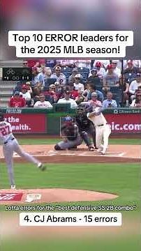 TOP 10 ERROR LEADERS for the 2025 MLB Season.. ❌😳 | #baseball #edit #mlb #mlbedits#funny#fyp#foryou