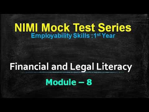 ES 1st Year : NIMI - Module 8 : Financial and Legal Literacy - Question Bank