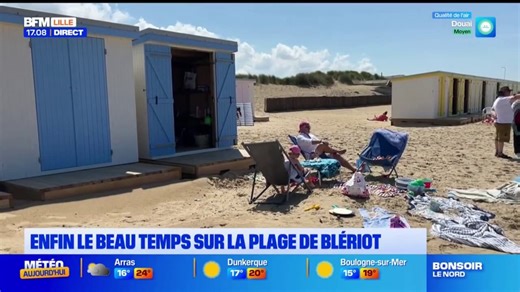 Blériot-Plage: les vacanciers profitent enfin du beau temps