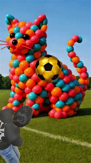 The mascot vibrato assistant placed on the football field is popular, co-produced,creative #cat