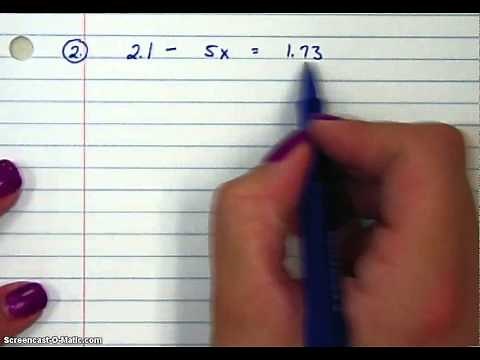 How to Clear Decimals in an Equation