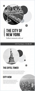 Black and White Travel Brochure Cover Template