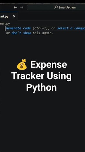 💰 Build an Expense Tracker Using Python 🤯 #coding #python #viral #shorts