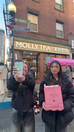 first time trying molly 🫣 #fyp #boston #mollytea | Food Boston