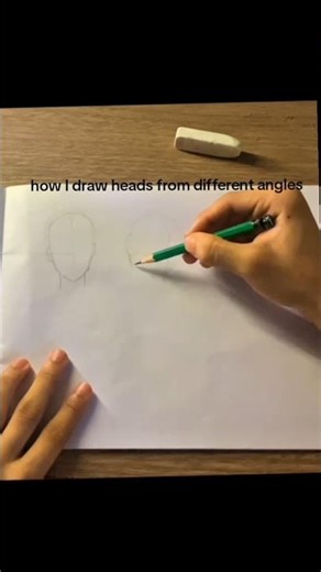 how I draw heads from different angles #artshorts #drawing #shorts #viral #drawdaily