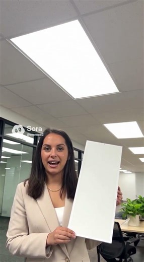 Clean, uniform LED panel lighting for modern commercial spaces.#ceilinglight