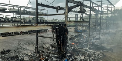 Photos: Aftermath Of Fire At Boat Storage Facility - Bernews