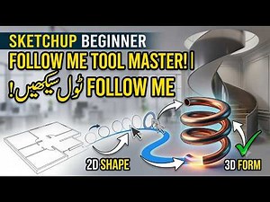 How to use follow me tool in sketchup