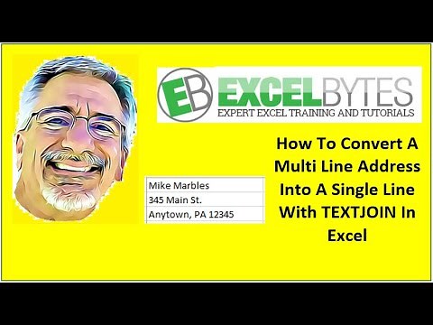 How To Convert A Multi Line Address Into A Single Line With TEXTJOIN In Excel