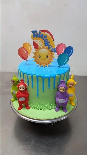 how to make teletubbies cake #kids #cartoon #teletubbies #birthday #cake #ytshorts #baking #yt