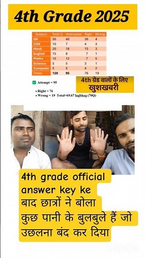 🌅4th 2025 |Rajsthan 4th grade cut off | cut off 2025 |#sorts#4th #4thgrade