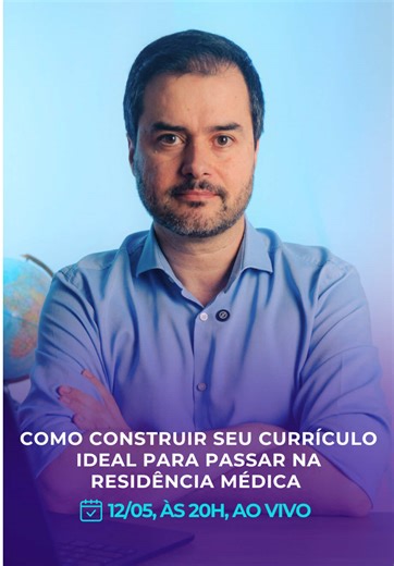 Se você sente que seu currículo não está pronto para passar na residência médica, você deveria assistir nossa aula ao vivo! 🚀 📆 12/05 ⏰ 20h 📍 Online e ao vivo no YouTube da Medlearn 🔗 Link na bio #plataformamedlearn #medlearn #residenciamedica #ligasacademicas #curriculo #curriculoperfeito #curriculopararesidencia