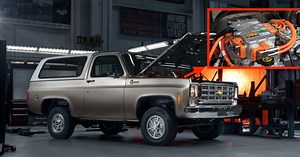 GM unveils 1977 K5 Blazer-E with electric power thanks to its upcoming eCrate conversion kit