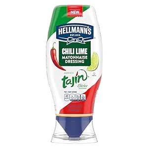 Hellmann's Mayonnaise Dressing 8 Count Chili Lime for Grilled Corn, Tacos, Grain Bowls & More, with Tajín Clásico Seasoning, Real Ingredients & No Artificial Flavors, 11.5 oz