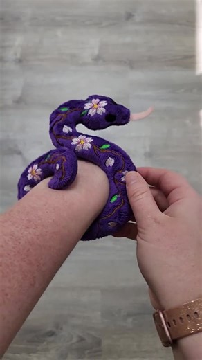 Purple Cherry Blossom Snake Plush - Etsy