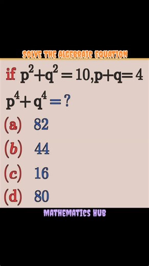 Mathematics Hub on Instagram: "Solve the algebraic equation #viralreels #viralmath #viral"
