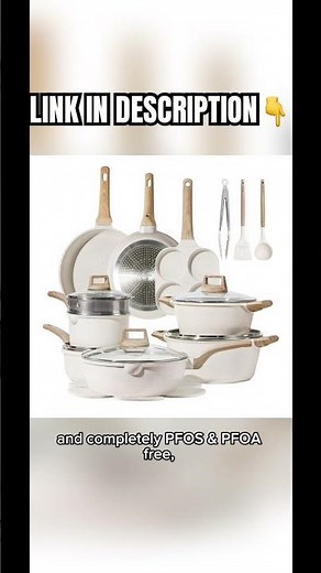Upgrade Your Kitchen with CAROTE 21-Piece White Granite Cookware Set 🍳✨