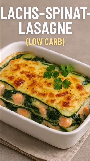 Low Carb Salmon Spinach Lasagna