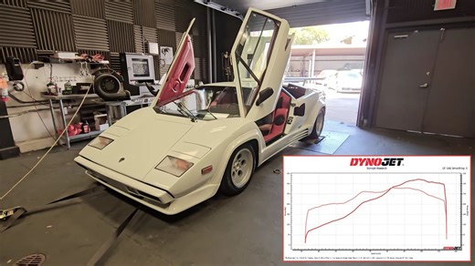 Immaculate 1988.5 Lamborghini Countach 5000 QV Hits the Dyno, Lays Down 320 HP