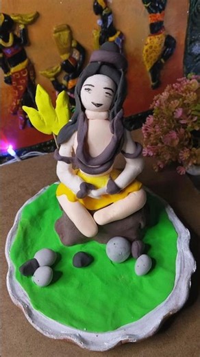 How to make Lord Shiva Mahadev making with super clay #tending #claymahadev #shiva wiih super clayp