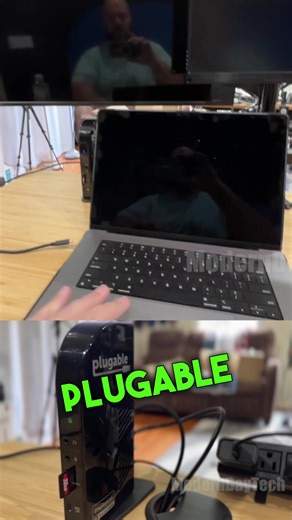 Today I’m checking out the Plugable 4K docking station, which lets me connect one cable to my MacBook and run up to three external monitors. Setup was super easy with DisplayLink (installed in under a minute). It has USB-C, power delivery, and plenty of ports to expand your workspace. If you need more screen space, this dock is a solid win. #ad