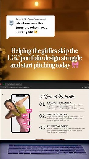 UGC Portfolio Template | Canva Website for UGC Creators | How to Start UGC