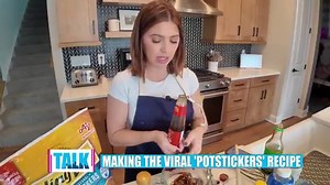 Making the viral potstickers recipe