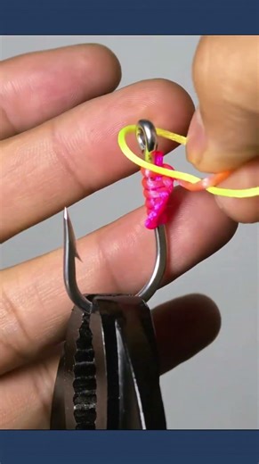 Simple fish hook knotting method that beginners can learn quickly & easily #fishingtips #knotskills