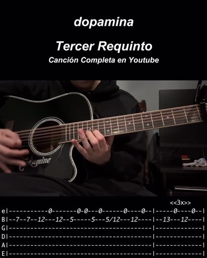 @vic_requintos on Instagram: "dopamina - Peso Pluma, Tito Double P Tutorial Tabs - Tercer Requinto #guitarra #regionalmexicano #corridos #pesopluma #titodoublep"