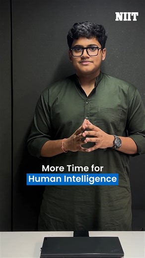 AI isn’t taking over your job, it’s taking over your to-do list. From automating reports to analyzing data, AI helps professionals focus on what really matters: decisions that need human intelligence. NIIT helps you master AI, not fear it. Learn the skills to stay ahead in the AI-powered world. To apply now, visit the link in bio. #NIIT #UnlockWithNIIT #AIReady #FutureSkills #LearnWithNIIT | NIIT