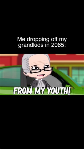 Me Dropping Off My Grandkids In 2065 | Gacha Life #Shorts