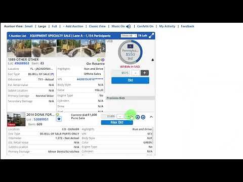 How to place a Max Bid during the live auction