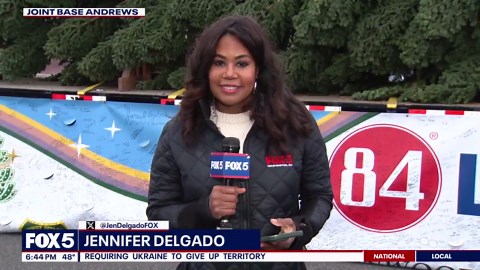 Capitol Christmas tree arrives at Joint Base Andrews