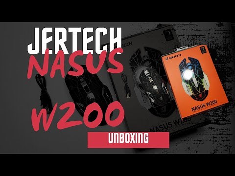 UnBoxing JERTECH NASUS W200 🤩 Mouse Gamer 400mAH 150IPS 6 Botones 2400DPI 200snsDr