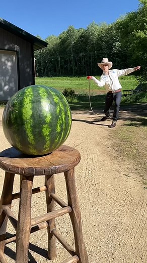 Epic Slow Motion Watermelon Chain Whip Trick Shots