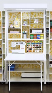 We are teaming up with Create Room, makers of the DreamBox (the all-in-one craft room) for an exciting #SpoonflowerChallenge. The prize? ✨ A DreamBox of your very own! ✨ Learn more about the Create Room Design Challenge and see how easy it is to customize the DreamBox with removable wallpaper (as Meredith shows you here!): bit.ly/DreamBoxWalls 🌼 Featured design by allisonromerodesign on Peel & Stick Removable Wallpaper. | Spoonflower