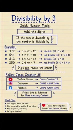divisibility by 3 #mathstricks #mathlearning #maths #education #shortsfeed #shorts