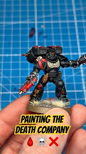 How to paint Blood Angels Death Company | red crosses and weapon casings #painting #bloodangels #40k