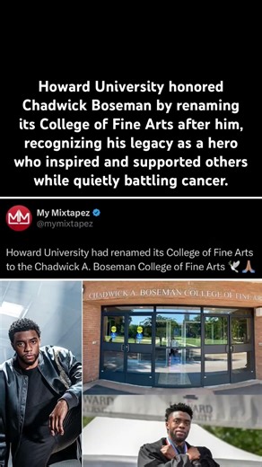 Chadwick Boseman forever honored#ChadwickBoseman #WakandaForever #LegacyLivesOn #HowardUniversity