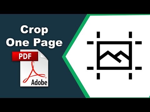 How to crop only one page in a pdf file (Edit PDF) using Adobe Acrobat Pro DC