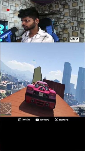 crazy stunt car racer #hwkfps #gta5 #stunt #shorts