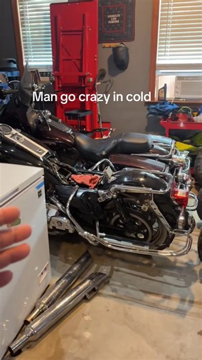 Man Dreams of Riding His Motorcycle in Cold Weather