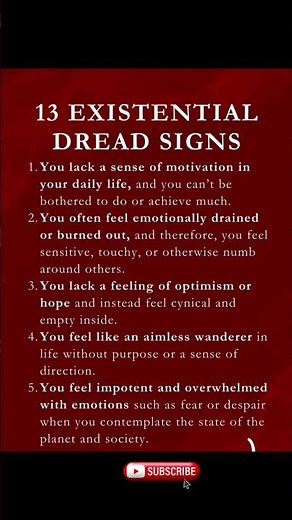 13 Signs of Existential Dread | Are You Emotionally Burned Out?