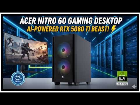 Acer Nitro 60 N60-640 Gaming Desktop Review | i7-14700F + RTX 5060 Ti | 32GB DDR5 2TB SSD Powerhouse