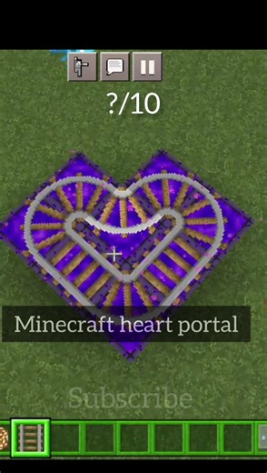 Minecraft Heart Portal ❤️ | Unique Minecart Track Design Tutorial
